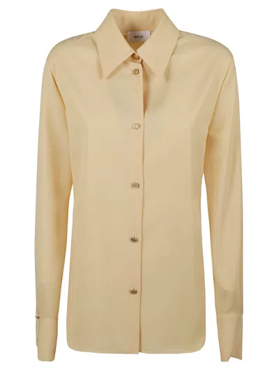 Bally Long-sleeved Shirt In Cream