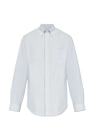 Bally Pinstripe-pattern Shirt In Blue