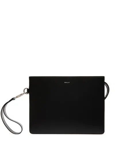 Bally Loop-handle Clutch In Black