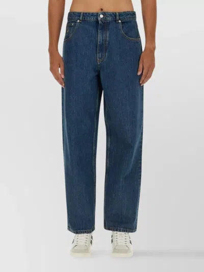 Bally Loose Fit Straight Leg Jeans In Blue