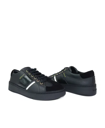 Bally Low-top Lace-up Leather Sneakers In Black