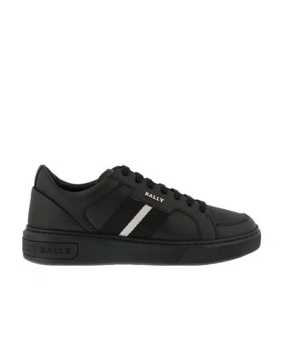 Bally Low Top Logo-plaque Sneakers In Black