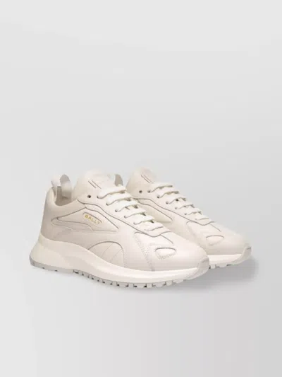 Bally Low Top Sneakers With Chunky Rubber Sole In White