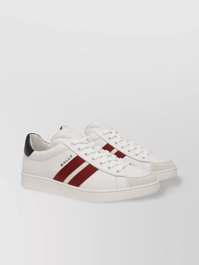 Bally Low Top Sneakers With Striped Side Panel