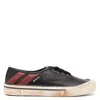 Bally Logo-print Low-top Sneakers In Black/ Red