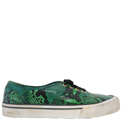 Bally Lyder Snakeskin-effect Low-top Sneakers In Multi