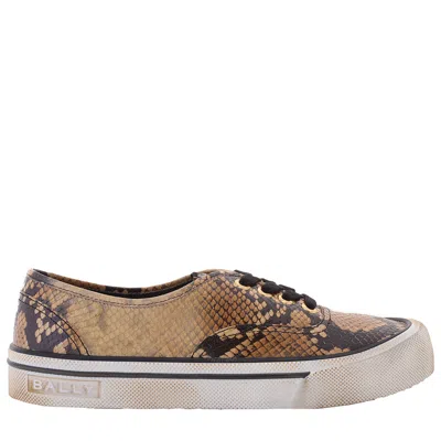 Bally Lyder Snakeskin-effect Low-top Sneakers In Animal Print