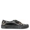 Bally Lyder Snakeskin-effect Low-top Sneakers In Black