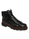 Bally Madigan 6234385 Men's Black Calf Embossed Leather Boots In Black