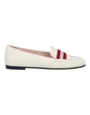 Bally Mady 6244536 Women's Bone Calf Plain Leather Loafers In White