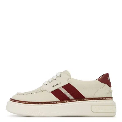 Bally Mael Leather Low-top Sneakers In White