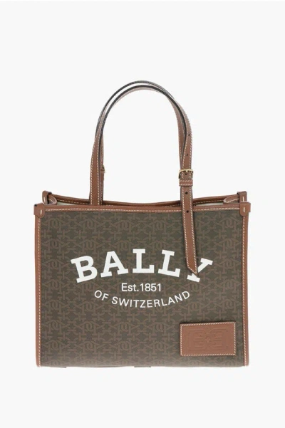 Bally Magnetic Closure Leather Calie Mini Tote Bag In White