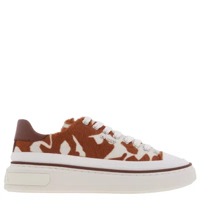Bally Maily Calf Hair Low-top Sneakers In Brown