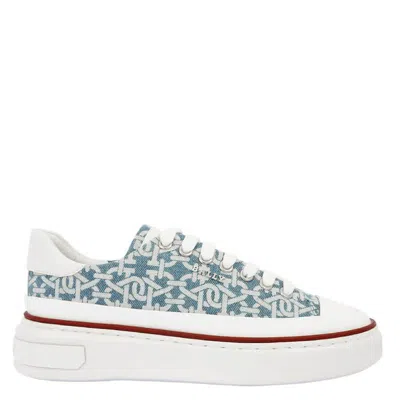Bally Maily Logo Low-top Sneakers In Blue