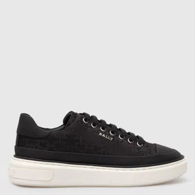 Bally Maily Monogram Low-top Sneakers In Black