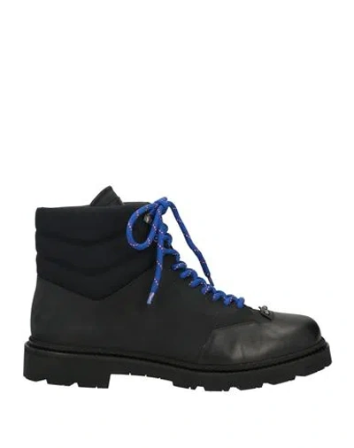 Bally Man Ankle Boots Black Size 11 Calfskin, Textile Fibers