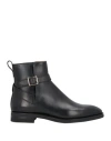 Bally Man Ankle Boots Black Size 9 Calfskin In Black