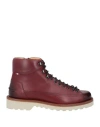 Shop Bally Man Ankle Boots Burgundy Size 7 Calfskin In Red