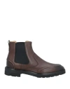 Bally Man Ankle Boots Dark Brown Size 9 Calfskin In Brown