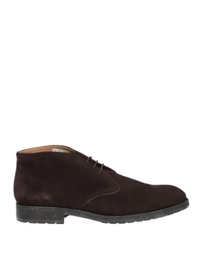 Bally Man Ankle Boots Dark Brown Size 9 Cow Leather