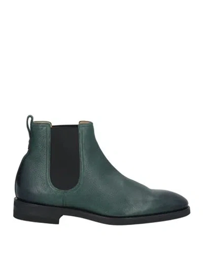 Bally Man Ankle Boots Dark Green Size 9 Leather