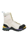 Bally Man Ankle Boots Light Grey Size 9 Textile Fibers, Leather