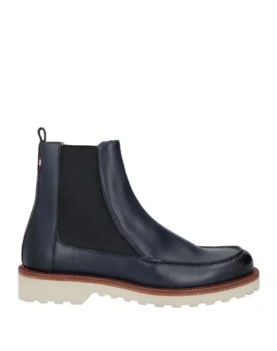 Bally Man Ankle Boots Midnight Blue Size 9 Calfskin