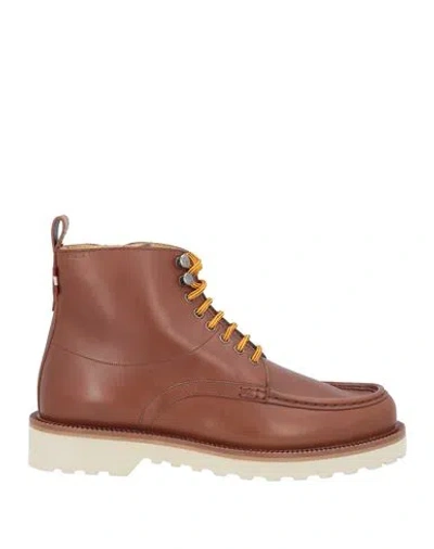 Bally Man Ankle Boots Tan Size 8 Calfskin In Multi