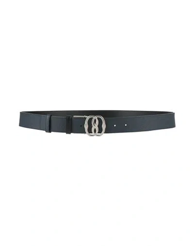Bally Man Belt Black Size 43 Leather In Green