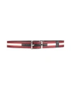 Bally Man Belt Burgundy Size 38 Textile Fibers In Red