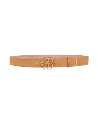 Bally Man Belt Camel Size 39.5 Leather In Orange