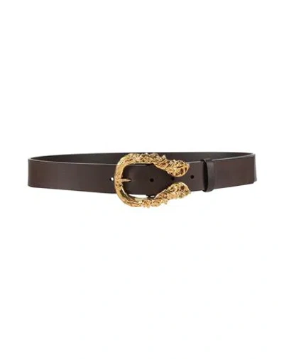 Bally Man Belt Dark Brown Size 39.5 Leather In Multi