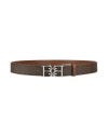 Bally Man Belt Dark Brown Size 43 Leather In Brown