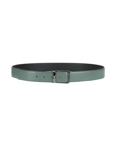 Bally Man Belt Sage Green Size 43 Leather
