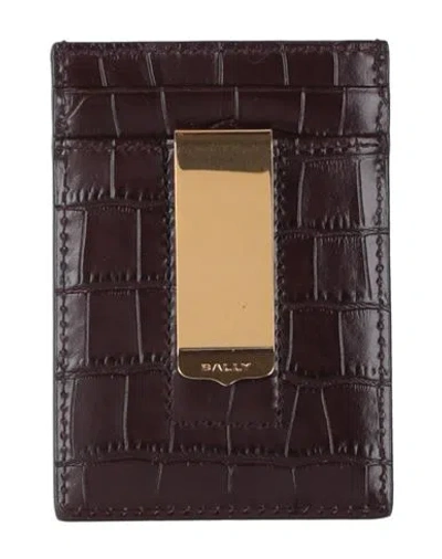 Bally Man Cardholder Burgundy Size - Leather In Red