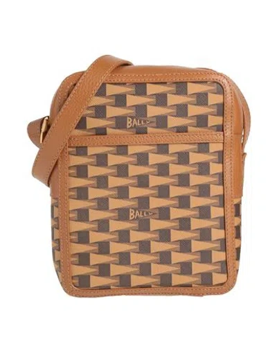 Bally Man Cross-body Bag Camel Size - Polyurethane In Beige