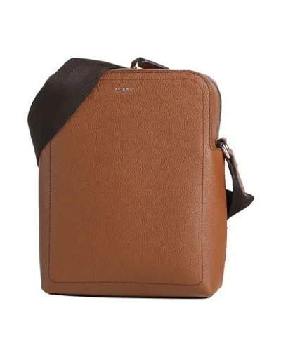 Bally Man Cross-body Bag Tan Size - Leather In Brown
