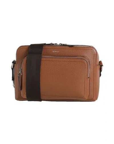 Bally Man Cross-body Bag Tan Size - Leather In Brown