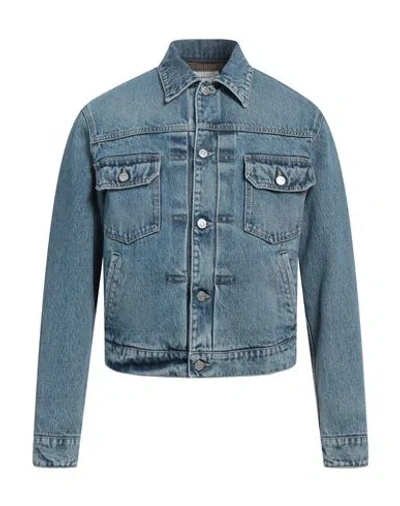 Bally Man Denim Outerwear Blue Size 40 Cotton, Polyester, Wool