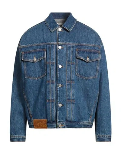 Bally Man Denim Outerwear Blue Size Xl Cotton