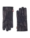 Bally Man Gloves Midnight Blue Size 10 Lambskin In Black