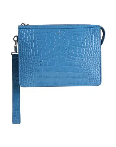 Bally Man Handbag Blue Size - Leather
