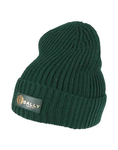 Bally Man Hat Emerald Green Size Onesize Merino Wool, Lambskin