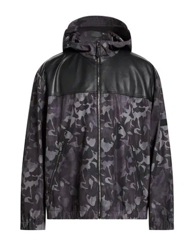 Bally Man Jacket Black Size 36 Recycled Polyester In Multi