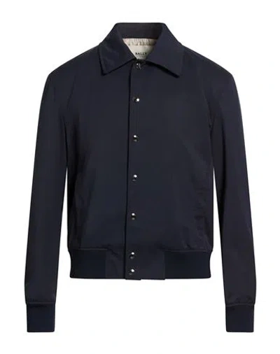 Bally Man Jacket Midnight Blue Size 40 Polyester, Wool, Elastane