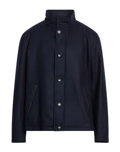 Bally Man Jacket Midnight Blue Size 44 Virgin Wool, Cashmere