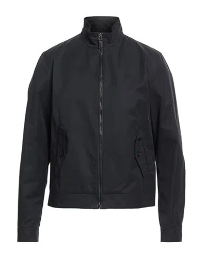 Bally Man Jacket Midnight Blue Size 46 Cotton, Nylon, Lambskin In Black