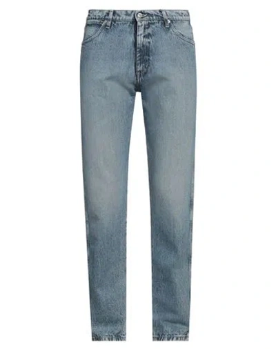 Bally Man Jeans Blue Size 32 Cotton, Cow Leather