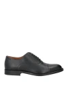 Bally Man Lace-up Shoes Midnight Blue Size 6 Cow Leather In Black