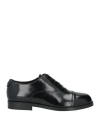 Bally Man Lace-up Shoes Black Size 9 Calfskin In Black